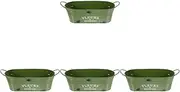 Kisangel 4pcs Decorative Flower Pot Iron Art Planter Vintage Metal Flower Bucket Home Decor Rustic Holder for Space