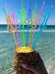 10pc Bachelorette Party Penis Drinking Straws Supplies Decorations Favors Swirly