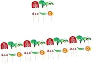 5 Sets Present Decorations Cupcake Animal Decor Dessert Top Hat Decorate Animal Cupcake Toppers Dessert Decorative Toppers Small Cake Decors Gift Paper Cup Wood Cake Ornaments