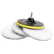 4pcs 6 Inch Wool Buffing Polishing Pads Set with M14 Drill Adapter