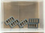 LEGO Parts - Dark Bluish Gray Slope 18 2 x 1 x 2/3 w Grille - No 61409 - QTY 5