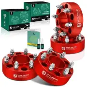 4Pcs 6x135 to 6x135 Wheel Spacer M14x2 Studs 87.1mm 2" for Ford F150 Lincoln Red
