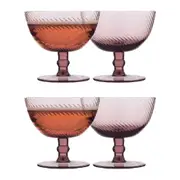 4pc Ecology Aveline Cocktail Drinking Barware Glasses/Cups Set Plum 225ml