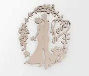 Wooden Shape Just Married, Wooden Cut Out, Wall Art, Home Decor, Wall Hanging