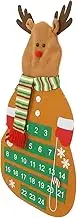 STOBOK Festive Christmas Calendar Countdown Reindeer Pocket Calendar Wall Hanging Calendar Decoration