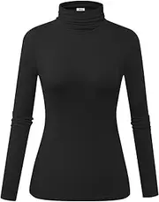 [Herou] Women's Modal Long Sleeve Turtle Neck Top