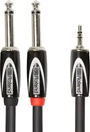 ROLAND Interconnect Cable - 5ft - 3.5mm Stereo TRS Mini Jack to 2 x 6.5mm Jack (RCC-5-3528V2)
