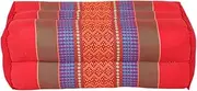 Standard - Yoga and Meditation Cushion - Red & Orange Royal - High Density Kapok 100% Natural - Comfort and Firmness - Sitting Stability - X1