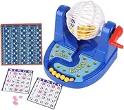 Kisangel 1pc Bingo Game Machine for Educational Plaything with Instructions Material Hands Fun for Years and Up Blue