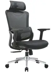 [OOS Living] Elena High Back Fabric Seat Ergonomic Office Chair In Black