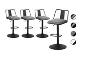 ALFORDSON 4x Bar Stools Gas Lift Leather Bar Chairs Kitchen Swivel Gloria