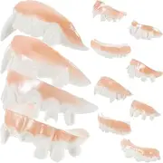 Kisangel Fake Dentures 24pcs Vampire Teeth Halloween Dentures Fake Teeth Playset for Costume Teeth Vampire Fangs Teeth