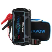 AVAPOW A9 PLUS 2000A Portable Car Jump Starter 12000mAh Power Bank LED Light EVA Protection Case