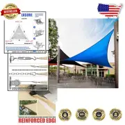 13' Blue Triangle Sun Shade Sail - 95% UV Protection for Outdoor Luxury