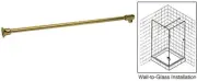 CRL Antique Brass Wall-To-Glass Support Bar for Frameless Shower Fixed Panels