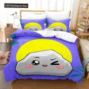 v1179 Bed Sheets Cartoon Foxy Boxy Lanky-box Bedding Set Duvet Cover Bedroom Comforter Covers Single Twin King Size Quilt Cover Home /PCS 3-Piece Bedd