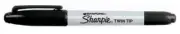 Sharpie TWIN TIP BLACK MARKER Ultra Fine Point, Waterproof *USA Brand