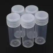 50Pcs Empty Mini Tube Bottle Tiny Clear Plastic Sample Container Storage Jar 5ml