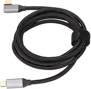 USB C to USB C Cable, 10Gbps 3 in 1 Design Right Angle PD USB C Cable 4K at 60Hz for Laptops for