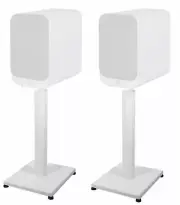 Pair 21” Steel White Stands For Q Acoustics 3020i Bookshelf Speakers