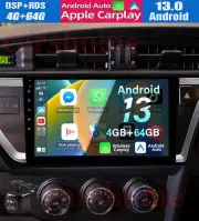 4+64G For 2012-2015 Toyota Corolla Android 13 Apple CarPlay Stereo GPS Head Unit