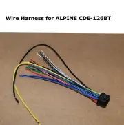 New Wire Harness for ALPINE CDE-126BT CDE126BT FREE FAST SHIPPING
