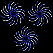 LED Spinner Lights Blue & White SET of 3