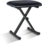 Geli Keyboard Piano Bench X-Style Adjustable Height Piano Bench Padded Keyboard Stool Chair Seat with Black Padded Cushion