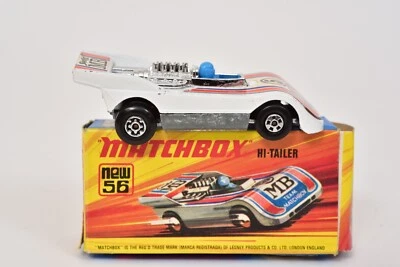 1974 Lesney Matchbox Superfast No. 56 White Hi-Trailer In Original Box