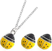 [MOKKHNB] 1Set Fashion Jewelry Creative Ladybug Necklace Earring for Women Unique Wedding Accessories for All Styles