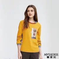 在飛比找momo購物網優惠-【MYSHEROS 蜜雪兒】棉質造型上衣 彈性拼接領 簡約設