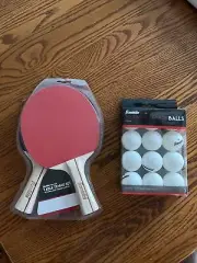 Franklin Table Tennis 2 Player Set With Pips-Out Rubber Paddles New And 12 Balls