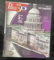 NEW AND SEALED 2005 PUZZ 3D US CAPITOL AGE 12+ MB PUZZLE 764 PIECES 2.5 FT WIDE!