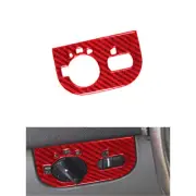 For Audi TT 8N Coupe Red Carbon Fiber Headlight switch Dim light Frame Sticker (for: Audi)