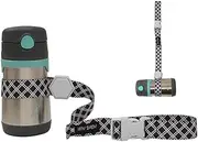 Sippy Cup Straps for Baby Bottle Toy Leash 2 Pack for Stroller High Chair Strap (Black)
