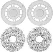4 Pack Replacement Accessories Kit for Ecovacs Deebot T50 Pro Omni/ N30 Pro Omni/ T30 Pro Omni Robot Vacuum Cleaner, Include 2 Mop Cloth 2 Replacement Stand