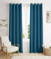 Door Curtains 7 Feet,Thermal Insulated,Noise Reduced,Polyester,Set of 2,