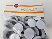 144 pc Zims 25mm Round Paste-On Glue-On Moving Wiggle Googly Plastic Eyes Crafts