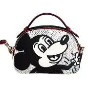 Coach Disney Mickey Mouse X Keith Haring Serena Satchel Chalk Leather C7234