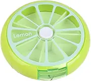 Portable Weekly 7 Day Pill Organiser Case Box Tablet Medicine Dispenser Holder Case Travel Pill Case Round for Medicine, Medication, Vitamin, Supplement, and Fish Oil - 3.54"