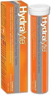 Hydralyte Effervescent Orange Flavoured Electrolyte 20 Tablets