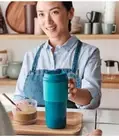 NEW Tupperware To Go Commuter Mug Reusable Coffee Cup Tea Hot Cold 490ml