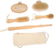 5pcs Loofah Brush Soft Bath Brush Men Body Scrubber Back Scrubbing Strap Bath Stuff Radiant Skin Exfoliating Loofah Sponge Mens Body Scrubber Exfoliating Sponge Pad Wooden