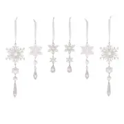 6Pcs Acrylic Snowflakes Hangings Festival Christmas Tree and Window Decoration