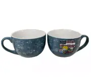 Peanuts Snoopy & Schroeder USA Soup Bowl Cup Mug 29oz American Flag~Set Of 2 NEW