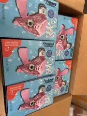 Pack of 11）Fully Automatic Space Bubble Machine pink+2 bubble， 2 battery
