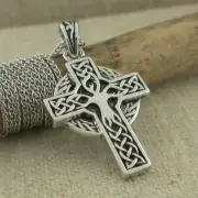 Sterling Silver Tree of Life Celtic Cross Irish made by Shanore 18" Chain Boxed