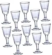 ABOOFAN 10pcs Fine Glass Cups Mini Liquor Goblets Elegant Wine Glasses Set for Home
