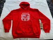 Sydney Swans AFL FE1788 Mens Retro 90s Logo Printed Hoody Hoodie Size M New