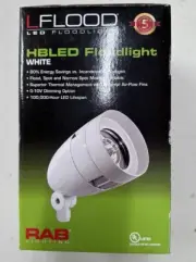 RAB 13 WATT LED BULLET FLOOD LIGHT - 5000K - 1,799 LUMENS - 120-277V - WHITE